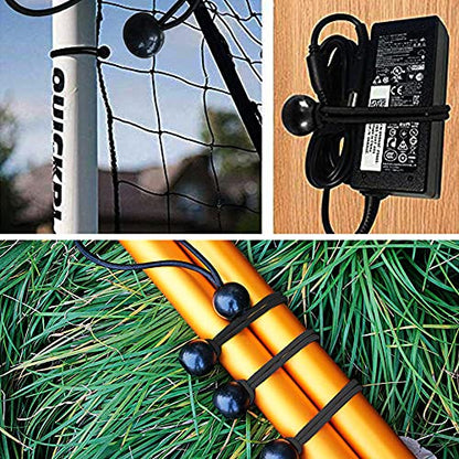 AOPRIE 10 Sets of Bungee Balls and Tarp Clips Black 6 Inches Ball Bungee Cord Heavy Duty Lock Grip Clamps Shark Fasteners Holder for Camping Tents Cargo Pool Awning Car Cover Holding Wire Hoses - size: 6 In Clips