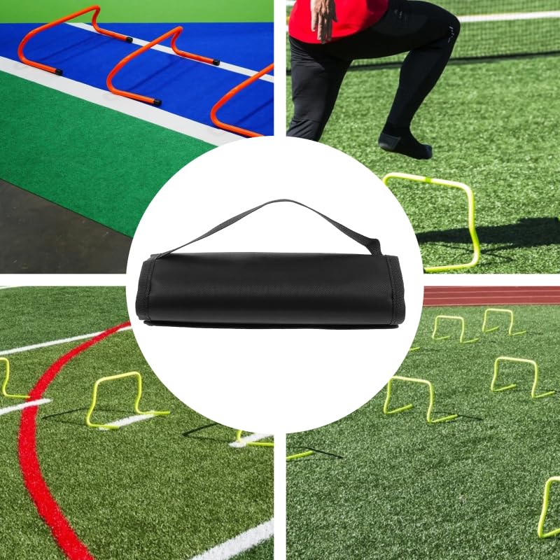 2 Pack Agility Hurdles Carrier Handle Quick Attachment Carrying Wrap Grip Storage Organizer for Speed Training Hurdle Soccer Basketball Football Training Equipment Easy Transport