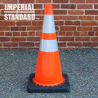 Traffic Cones Construction Grade Safety Markers (28", 2 Pack) - size: 28 inch
