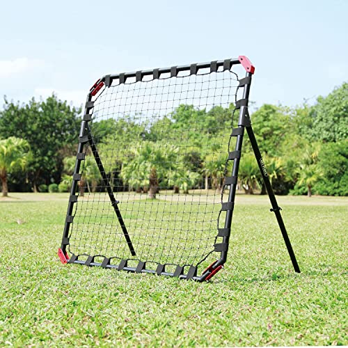 Soccer Rebound Net Rebounder | Skill Training Gifts, Aids & Equipment for Kids Teens & All Ages - Kick-Back/Perfect Storage, Agility Ladders