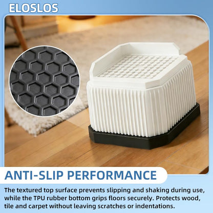 4 Pack Stackable Treadmill Riser Blocks, for Gym and Home Use - color: White, size: 1 layer(2nches)