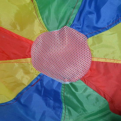 Sonyabecca Parachute for Kids 6' with 9 Handles Game Toy for Kids Play
