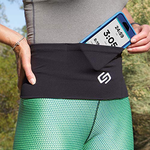 Sporteer VersaMax Running Belt, Anti-Theft Travel Money Band, Black, L - color: Black, size: Large