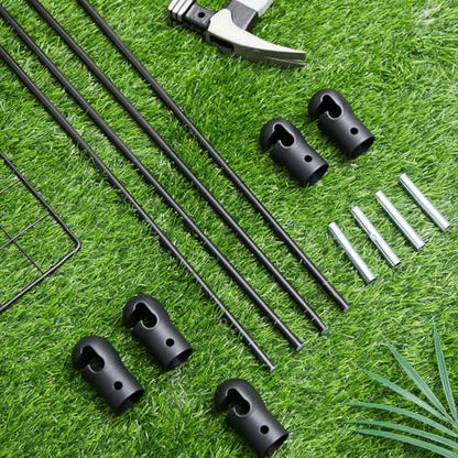 Wesiti Trampoline Fiber Glass Rods for Top Ring of Net Enclosure Fiberglass Poles for 8/10/12/14/15/16Ft Frame with Tube Caps, Not for The Plastic T Connector - size: for 15ft Trampoline Frame