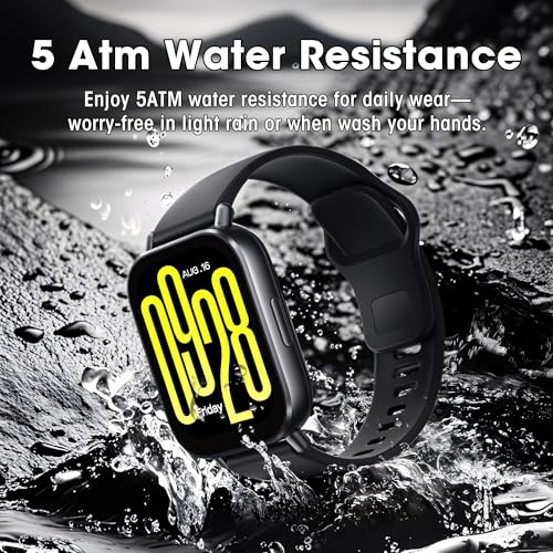 Xiaomi Redmi 5 Active Smart Watch, Step Counter Watch for Women Men with 2" LCD Large Display, 140 Sports Modes, 5ATM Waterproof (Active-Midnight Black) - color: Black