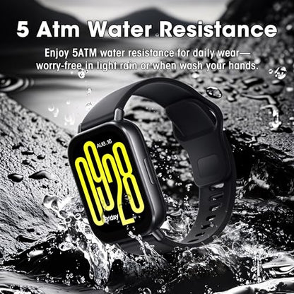 Xiaomi Redmi 5 Active Smart Watch, Step Counter Watch for Women Men with 2" LCD Large Display, 140 Sports Modes, 5ATM Waterproof (Active-Midnight Black) - color: Black