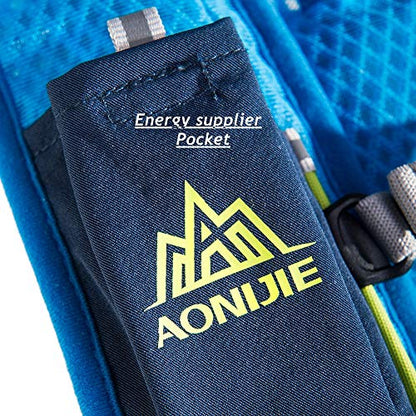 AONIJIE Hydration Vest Pack Backpack 5L 5.5L Marathoner Running Vest Race Hydration for Women and Men Trail Run Hiking Jogging - color: Gray