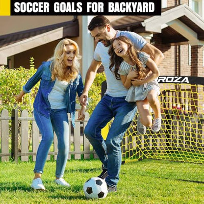 Soccer Goal, Kids Soccer Goals for Backyard Set, Pop Up Soccer Net - color: Black Yellow, size: 4 ft x 3 ft