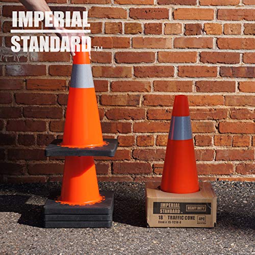 Traffic Cones Construction Grade Safety Markers (18", 2 Pack) - size: 18 inch