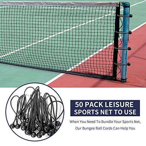 6 Inch Ball Bungee Cords, 50 Pack Heavy Duty UV Resistant Elastic Strap, Reusable Tie Down Cord with Balls, Indoor Outdoor Cords for Golf Net, Soccer Goals, Camping, Tent Poles, Hose (Black) - style: Black 50 Pack