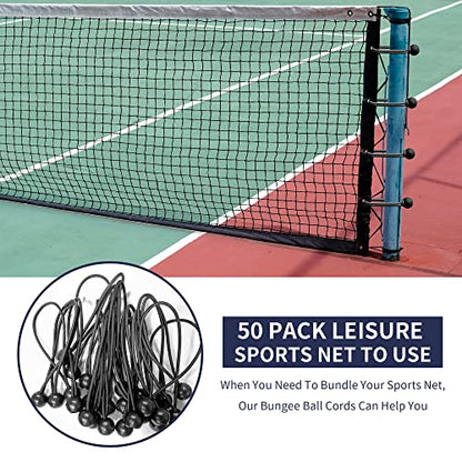 6 Inch Ball Bungee Cords, 50 Pack Heavy Duty UV Resistant Elastic Strap, Reusable Tie Down Cord with Balls, Indoor Outdoor Cords for Golf Net, Soccer Goals, Camping, Tent Poles, Hose (Black) - style: Black 50 Pack