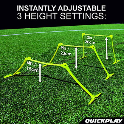 QUICKPLAY Adjustable Speed Hurdles Set of 6 - Agility & Soccer Training