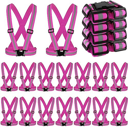 Hercicy Reflective Vest High Visibility Safety Vests Bulk - color: Pink