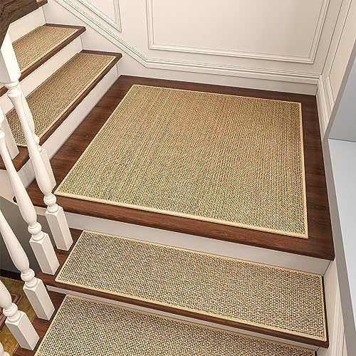 PADOOR Non Slip Stair-Treads Matching-Mat for Wooden Steps - size: 30''x30'', style: Beige