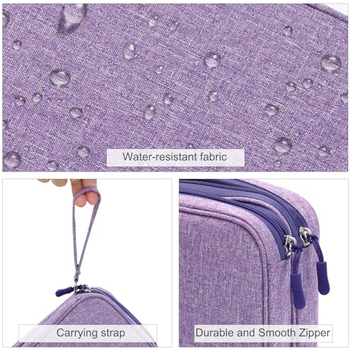 FYY Electronic Organizer, Travel Tech Pouch Bag, Large, Dark Purple - color: Dark Purple, size: 9.1 x 5.9 x 3.15 inches