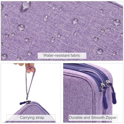 FYY Electronic Organizer, Travel Tech Pouch Bag, Large, Dark Purple - color: Dark Purple, size: 9.1 x 5.9 x 3.15 inches