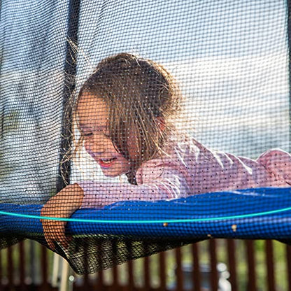GYMAX Trampoline Net, Enclosure for 8 10 12 14 15 16Ft Round Trampolines - style: Outside Net 16FT 12Poles