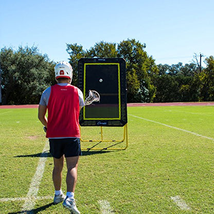 Champion Sports Deluxe Lacrosse Target: Ball Return Bounce Back Net Set for Professional, College and Grade School Training & Drills - style: Deluxe XL Rebounder (4' x 6')