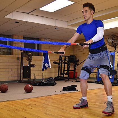 Acceleration Speed Cord Bungee Multi-Sport Resistance Training Kit - Improve Strength, Power, Agility, Vertical Jumping, Sprint Speed – 3 Waist Belt Sizes (S, M, L) Available - Kinetic Bands - size: Medium (32-39 inch waist)