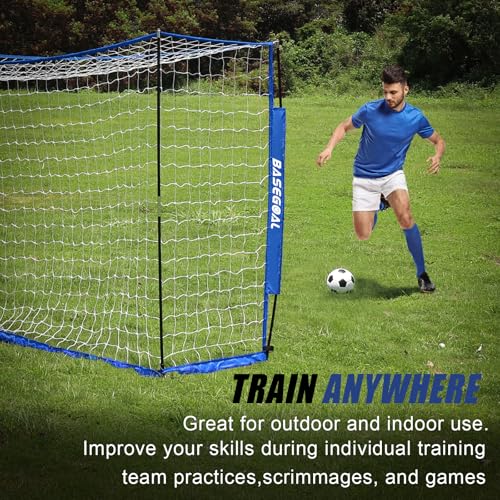 BaseGoal Soccer Goal for Backyard,with Bow Frame and Agility Ladder - size: 6x4 ft