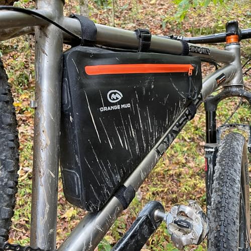 Orange Mud Waterproof Bike Frame Bag TPU Triangle Storage Bag - style: Frame Bag