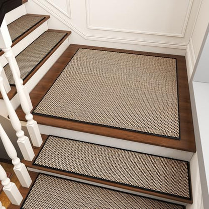 PADOOR Non Slip Stair-Treads Matching-Mat for Wooden Steps - size: 30''x30'', style: Black