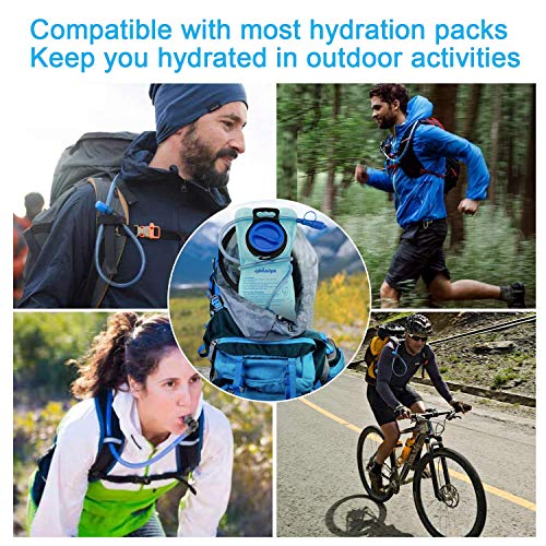 Hydration Bladder 2L-3L with Cleaning Brush - Wide Opening, Leak Proof Water Reservoir for Hiking Cycling Running Camping Backpack - BPA Free - size: 2L-Blue