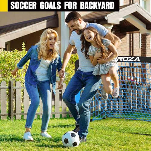 Soccer Goal, Kids Soccer Goals for Backyard Set, Pop Up Soccer Net - color: Black Blue, size: 6 ft x 4 ft