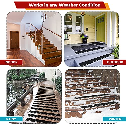 Outdoor Non-Slip Stair Treads With Glow Stripe, High-Traction Grip Tape - size: Glow in Dark, style: 15 Pack