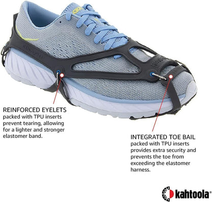 Kahtoola 1st Gen NANOspikes Footwear Traction for ICY Winter Road Running & Walking - color: Charcoal, size: Large