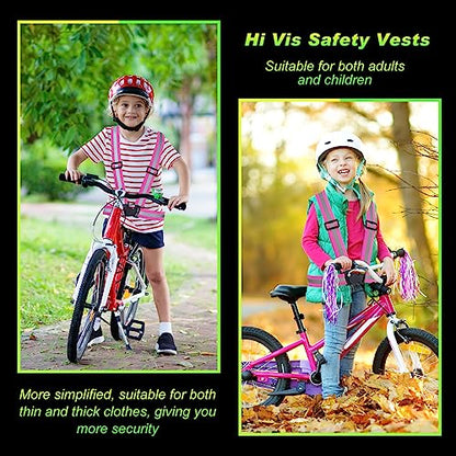 Hercicy Reflective Vest High Visibility Safety Vests Bulk - color: Pink