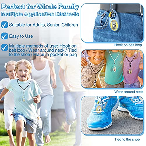 Simple 3D Step Counter, Walking Pedometer, Steps Tracker with Neck Lanyard/Carabiner for Men Women Teens Adults Seniors - color: Blue