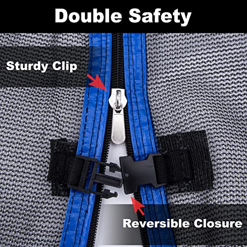 NONMON Trampoline Replacement Safety Net 12ft 13ft 14ft 15ft - size: 14ft 4 pole