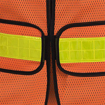 Pioneer 592AU Flagman Mesh Economy PVC Tape Vest, Orange - color: Orange