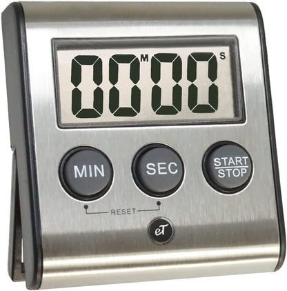 Elegant Digital Kitchen Timer Stainless Steel - Loud Alarm - Model eT-23 - size: 6-Pack eT-23