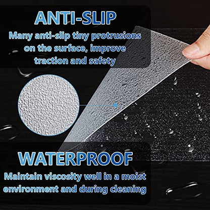 Butizone Stair Treads Non Slip 6" x 30", 15-Pack Pre-Cut Clear Anti Slip Strips for Wooden Steps Indoor, Transparent and Waterproof Grip Tape, Safety for Elderly and Dogs - size: 6" X 30"