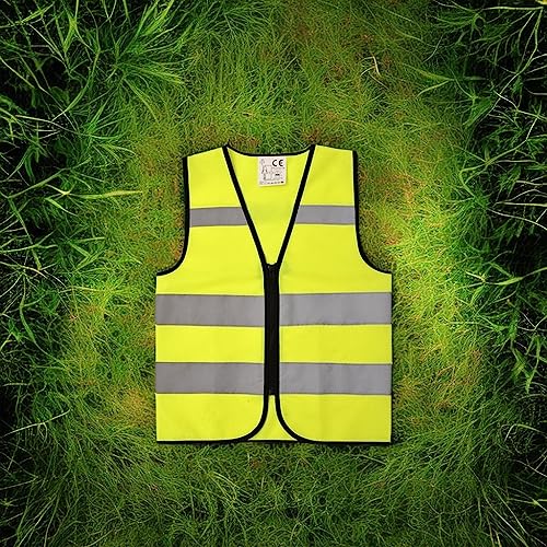 Yellow Kids Safety Vest, Hi Vis Toddler Construction Vest, S 2 Pack - color: Neon Yellow（zipper-2pc）, size: Small