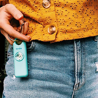 She’s Birdie–The Original Personal Safety Alarm for Women by Women–Loud Siren, Strobe Light and Key Chain in a Variety of Colors (Aqua) - color: Aqua
