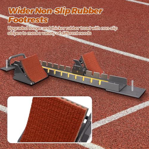 Starting Blocks with Premium Aircraft-Grade Aluminum Adjustable and Detachable Pedals Ideal for Running Enthusiasts Professional Track and Field Competitions - color: Yellow