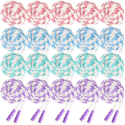 Yunsailing Jump Ropes, 9.2 Ft Adjustable Beaded Rope - color: Light Color