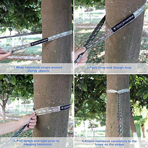 pys XL Hammock Straps - 20ft Camo Tree Straps, 20+1 Adjustable Loops, 2 Carabiners Included with 1000lbs Fit for Any Hammocks, Perfect for Hiking and Backpacking - color: Camo,20+1