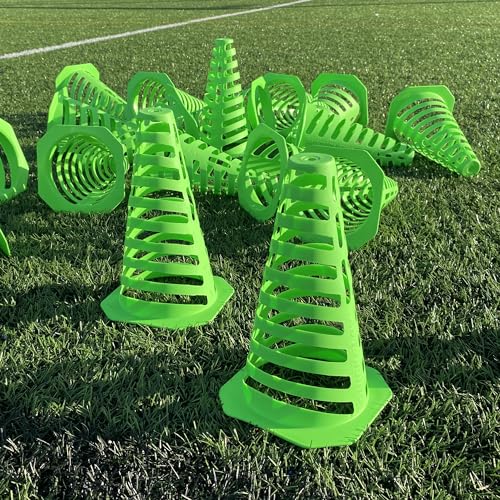 QUICKPLAY Slotted Collapsible Training Cones Set of 10-9in Markers
