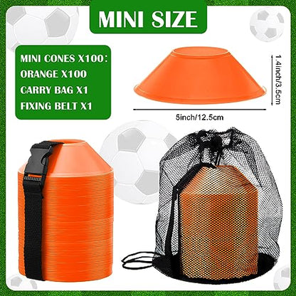 Hanaive Mini Soccer Cones for Agility Drills, 5 Inch