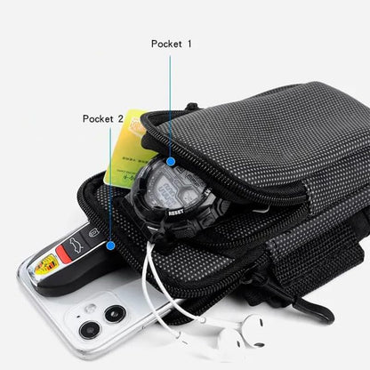 Sports Armband Phone Holder Sweatproof Large Capacity Arm Band for Jogging Running Walking Smart Phone Holder Armband (Black)