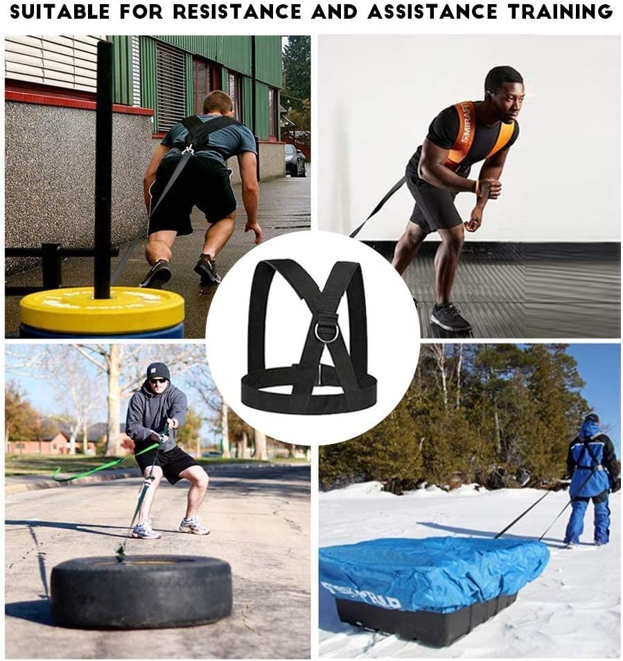 Sled Harness Set, Pulling Strap for Speed Power Agility Training