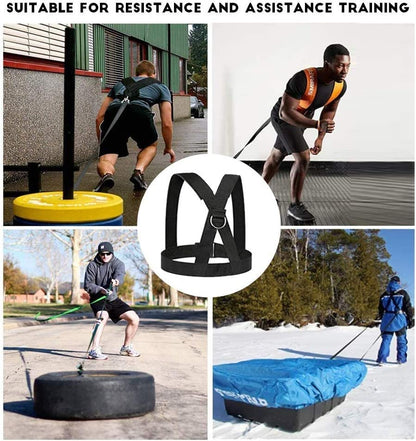 Sled Harness Set, Pulling Strap for Speed Power Agility Training