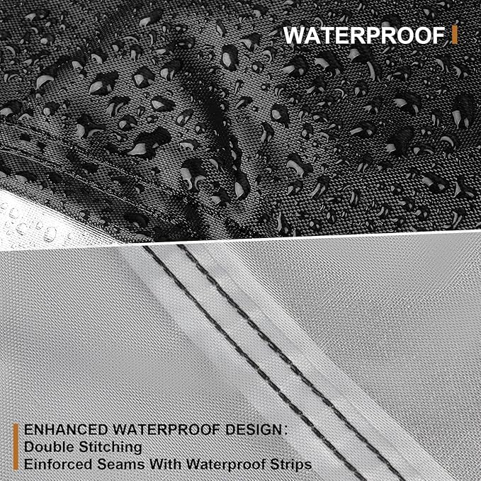 55" Kids Trampoline Cover Waterproof,600D Thick Fabric,Black