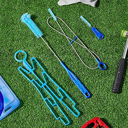 Roshtia 4 Sets Hydration Bladder Cleaning Kit Including Small Brush Big Brush Collapsible Frame Flexible Long Bladder Brush